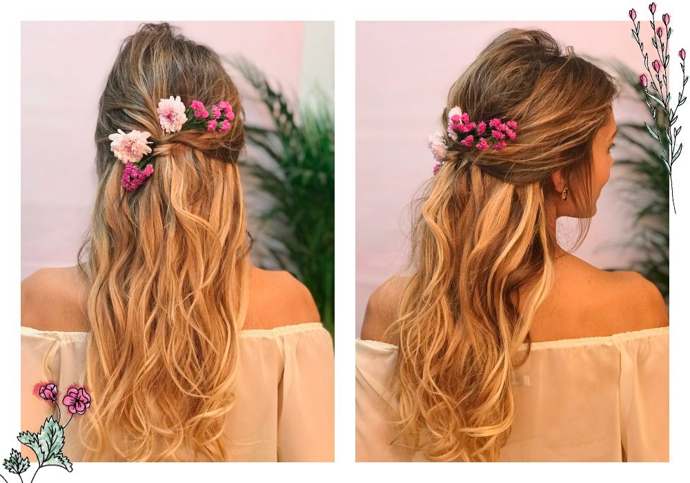 Los 5 peinados con flores que querrás lucir SÍ o SÍ en tu boda  OUI Novias